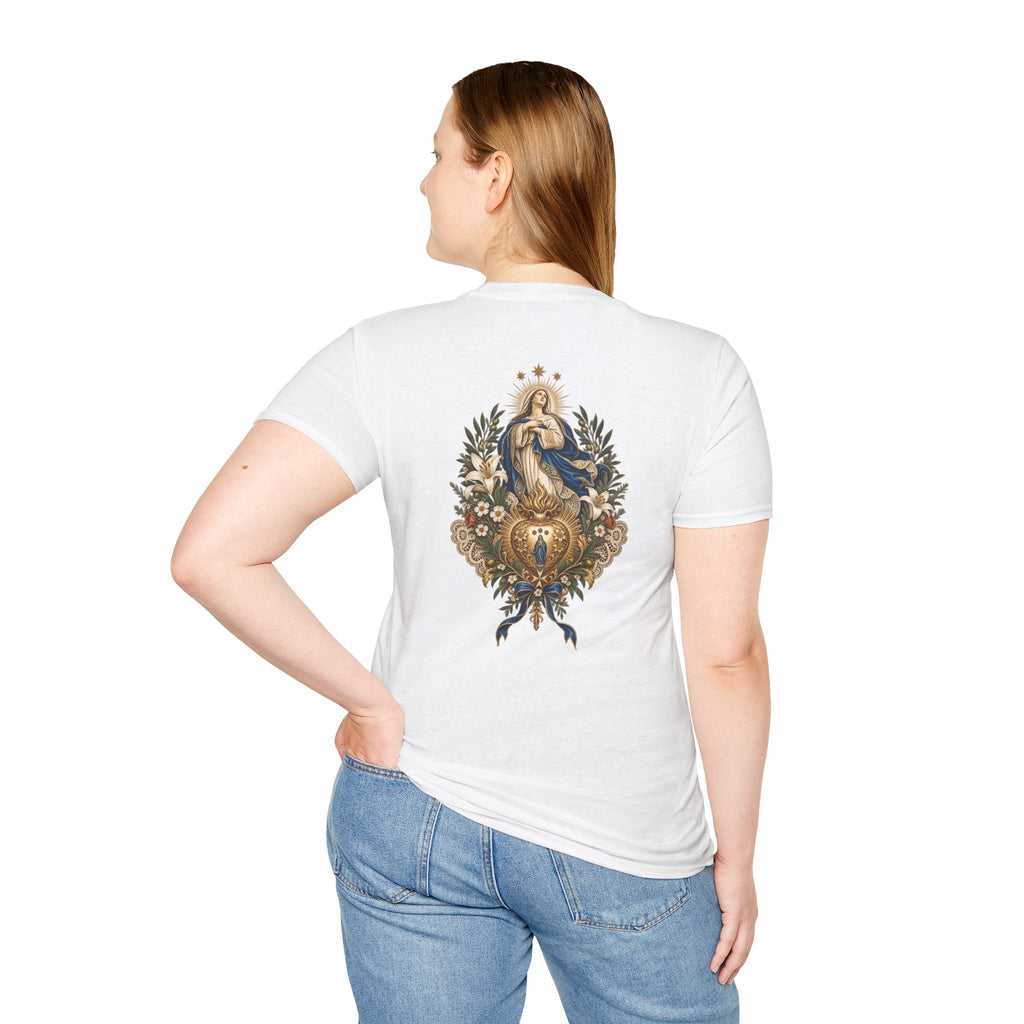 Our Lady of Ta' Pinu — Ex Voto Heart White T-Shirt - MATER AETERNA