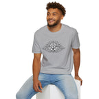 Occult Trident Graphic T-Shirt — Gothic Sigil Chest Design - MATER AETERNA