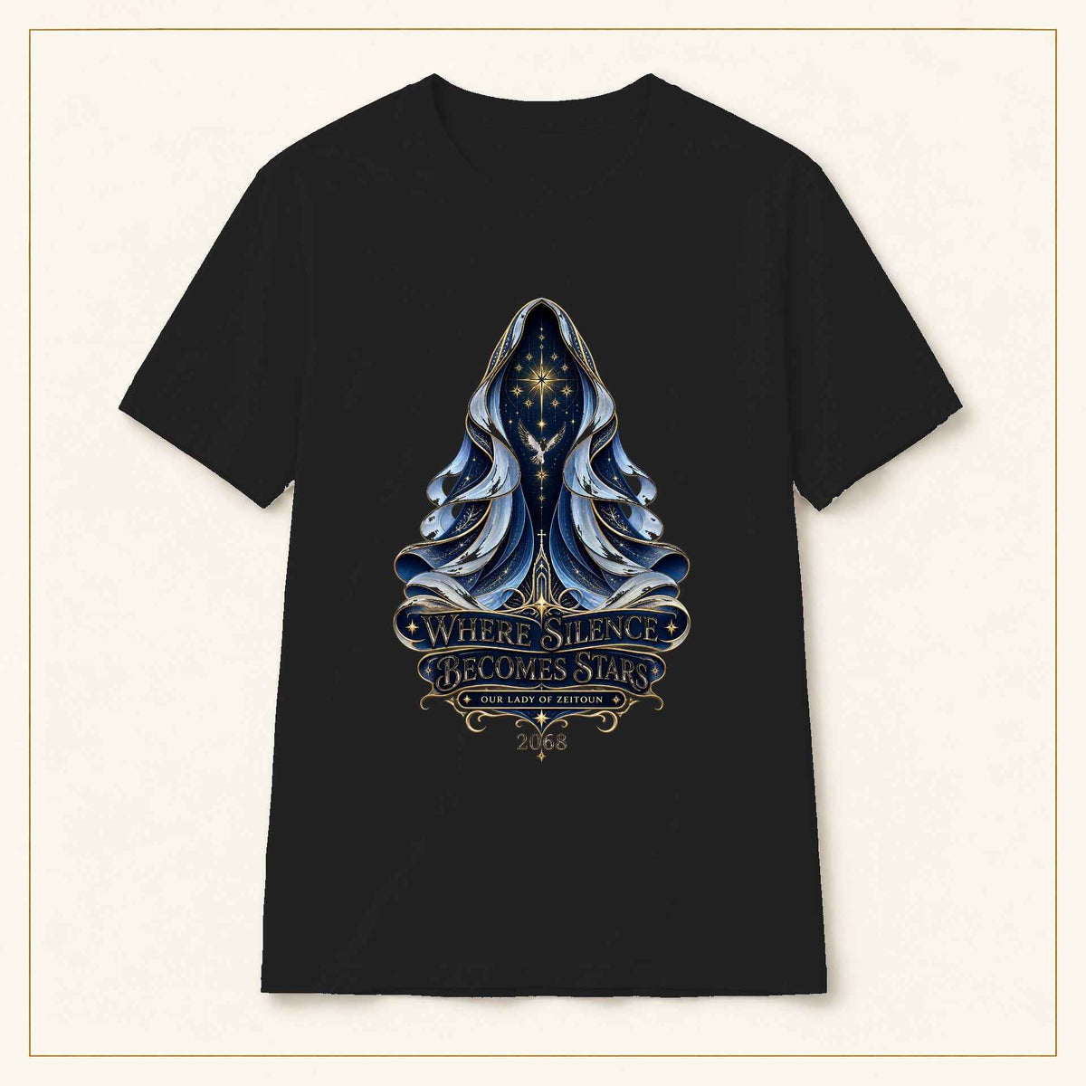 Where Silence Becomes Stars T-Shirt — Our Lady of Zeitoun