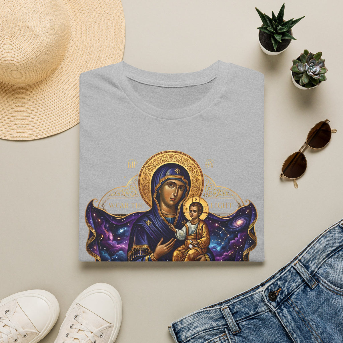 Virgin Mary & Baby Jesus T-Shirt — Byzantine Icon Graphic Tee