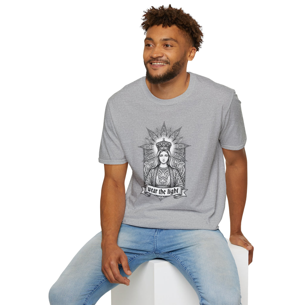 Sacred Woman T-Shirt — Monochrome Sunburst - MATER AETERNA