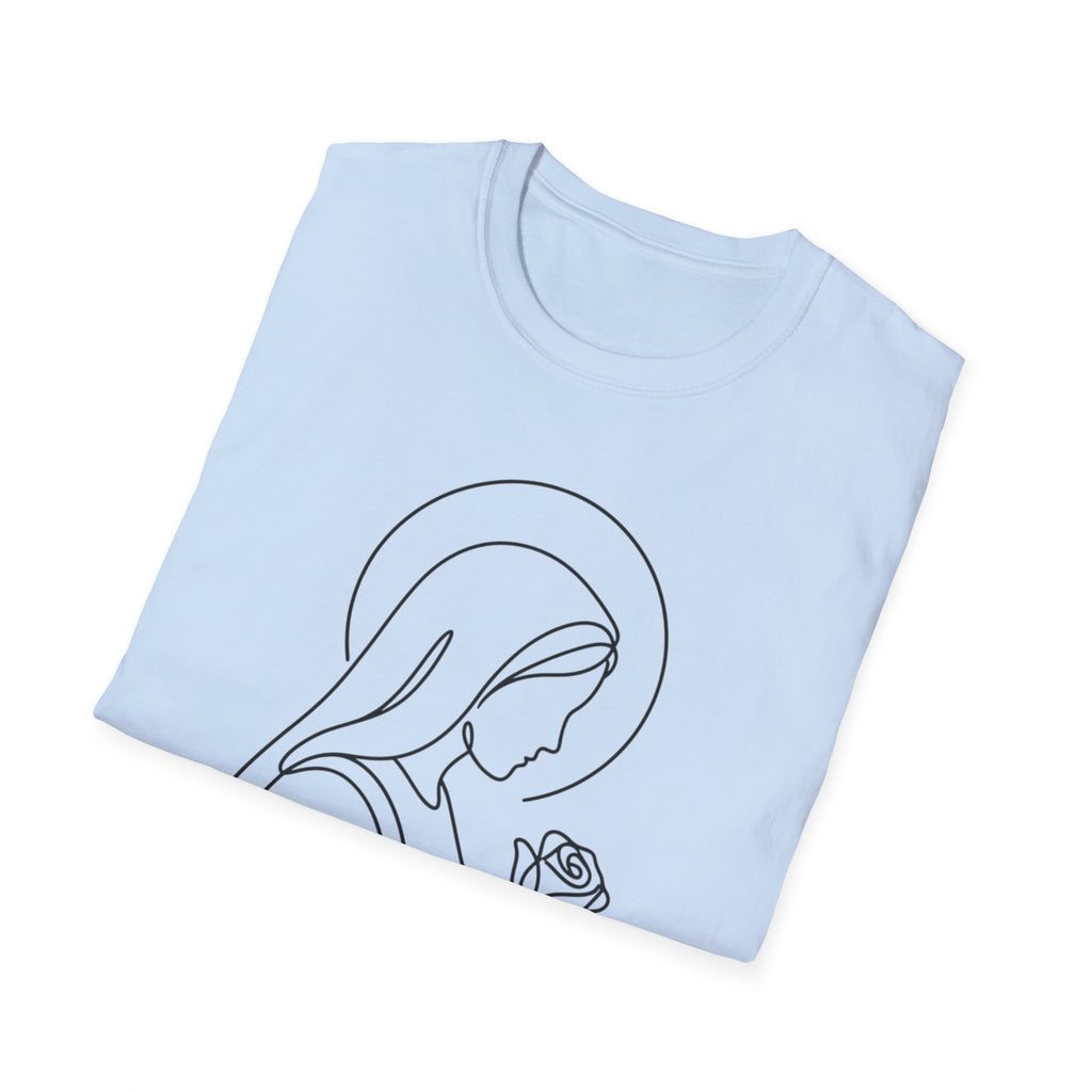 Minimal Madonna Line Art T-Shirt — Wear the Light - MATER AETERNA