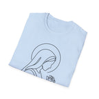 Minimal Madonna Line Art T-Shirt — Wear the Light - MATER AETERNA