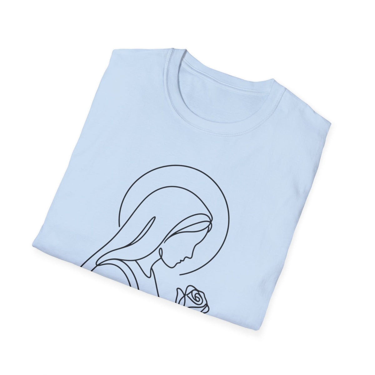 Minimal Madonna Line Art T-Shirt — Wear the Light - MATER AETERNA