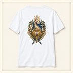 Our Lady of Ta' Pinu — Ex Voto Heart White T-Shirt — compact lay-flat, original print scale and placement — White — back view