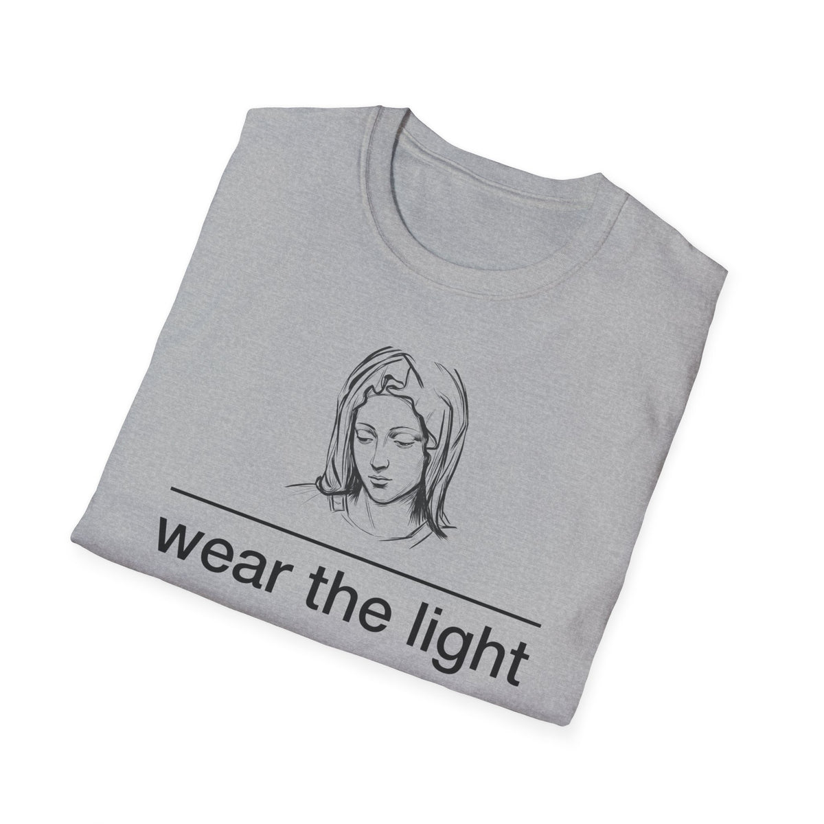 Minimal Inspirational T-Shirt — Wear the Light - MATER AETERNA