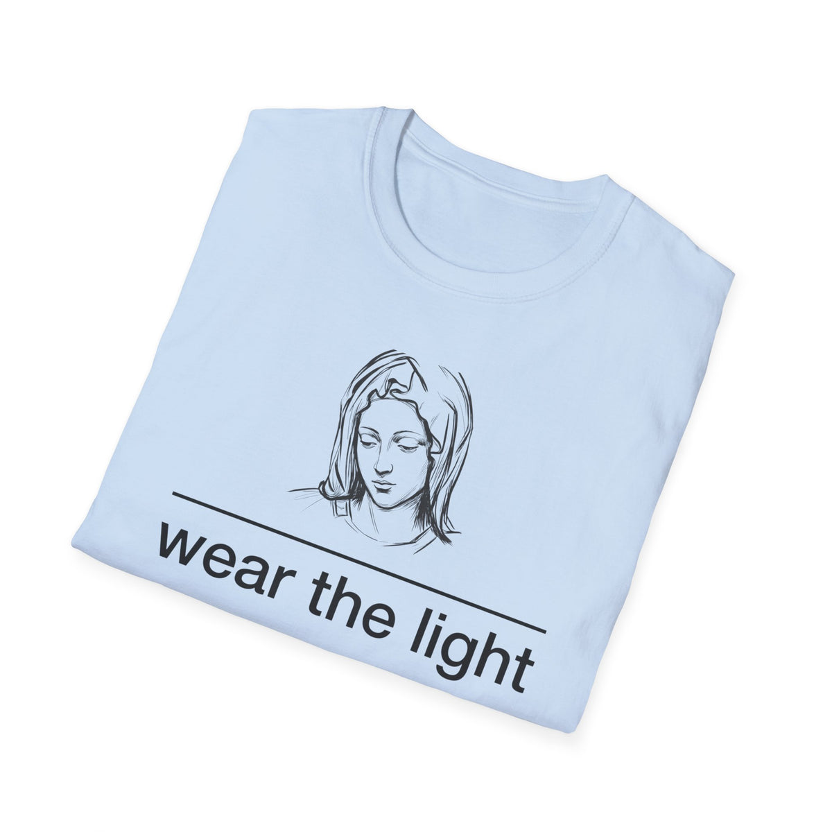 Minimal Inspirational T-Shirt — Wear the Light - MATER AETERNA
