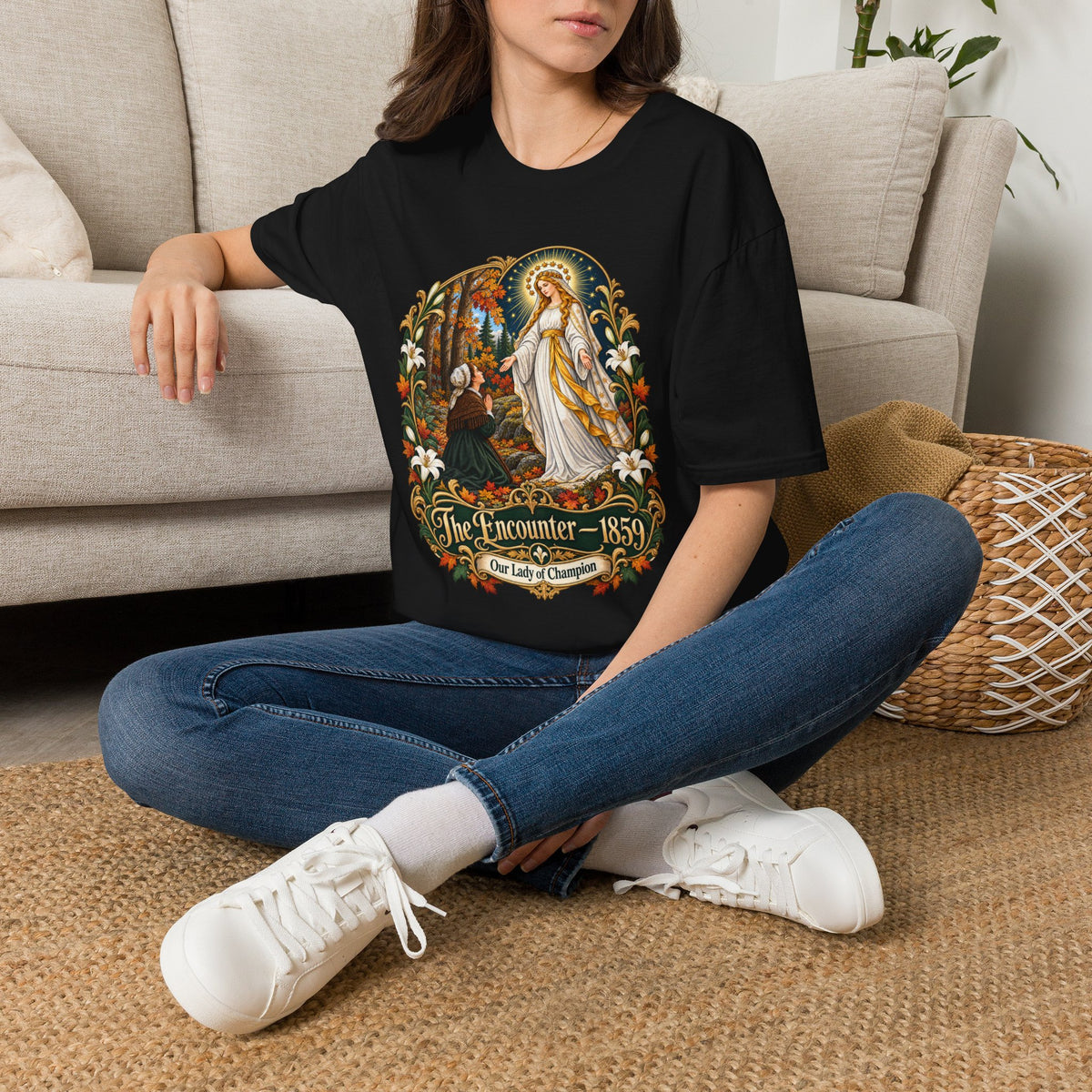 The Encounter 1859 T-Shirt — Our Lady of Champion