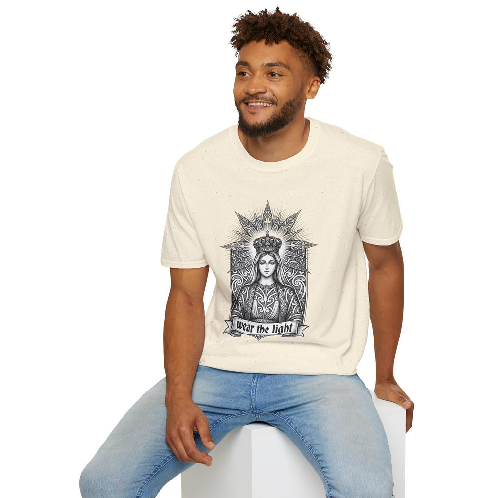 Crowned Woman T-Shirt — Monochrome Sunburst - MATER AETERNA