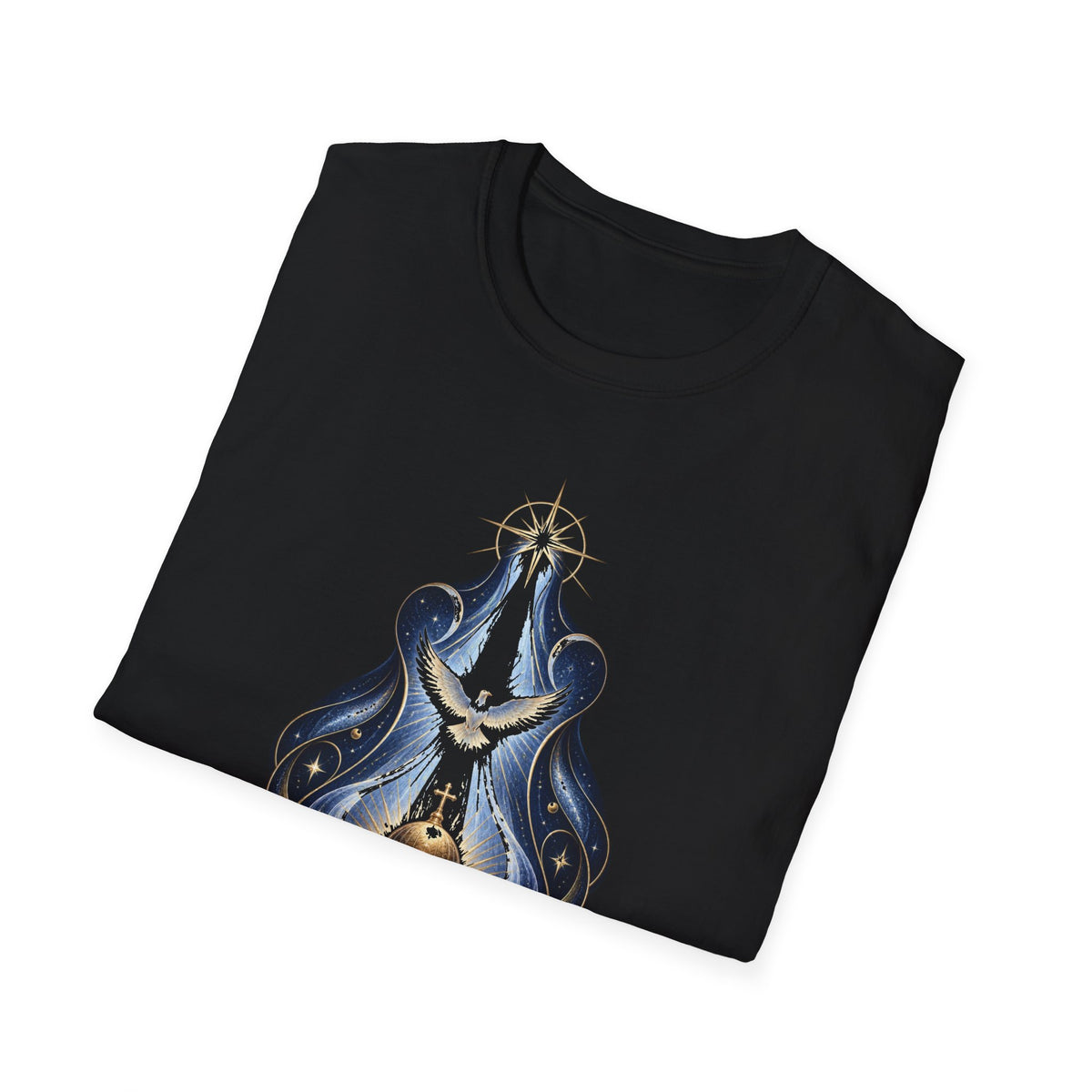 Between Darkness and Glory — Our Lady of Zeitoun 2068 sacred-art T-shirt product view