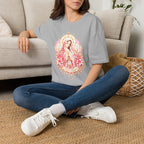 Virgin Mary T-Shirt — Pastel Floral Prayer - MATER AETERNA