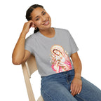 Virgin Mary T-Shirt — Floral Halo - MATER AETERNA