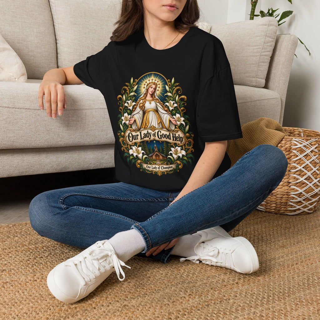 Our Lady of Good Help T-Shirt — Champion Medallion
