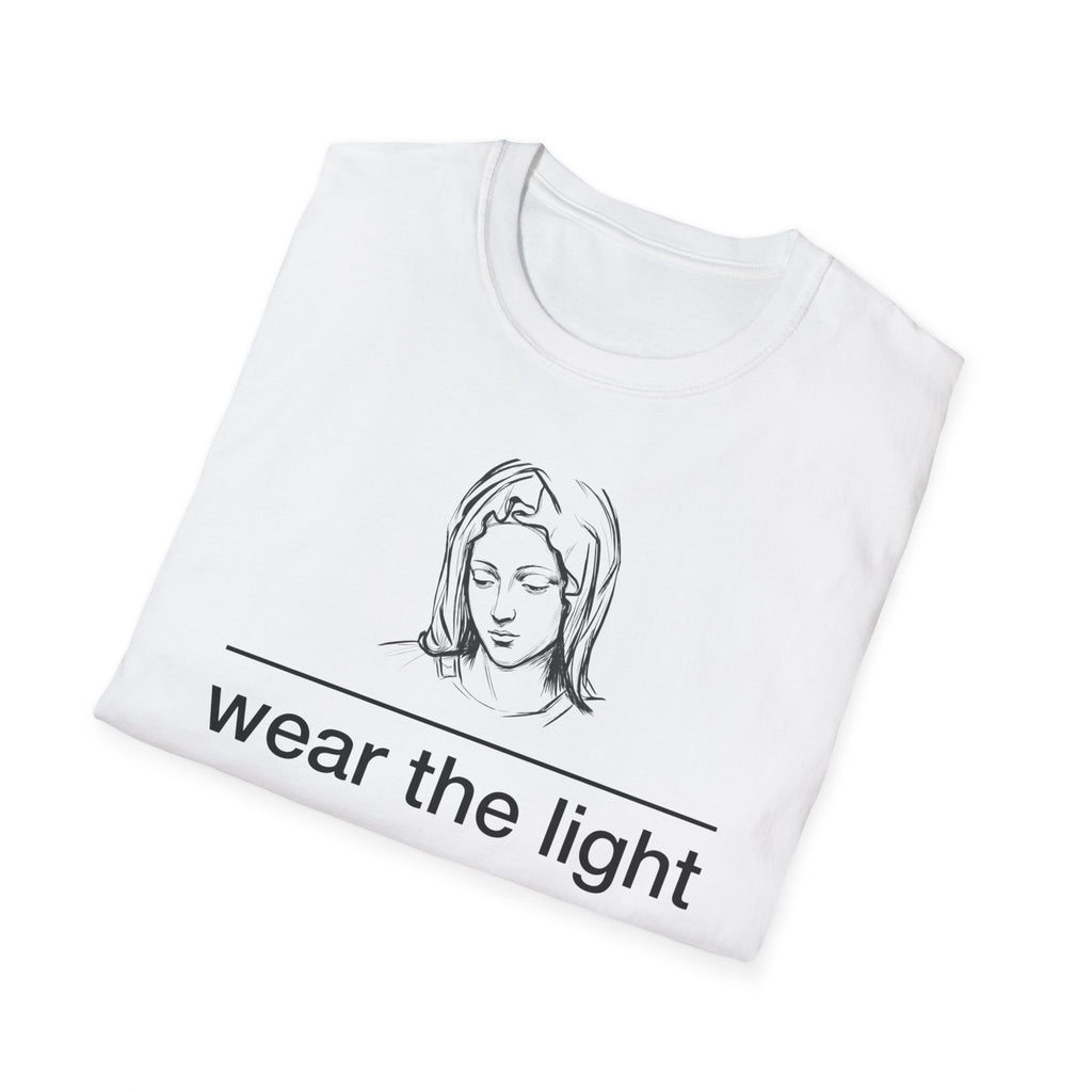 Minimal Inspirational T-Shirt — Wear the Light - MATER AETERNA