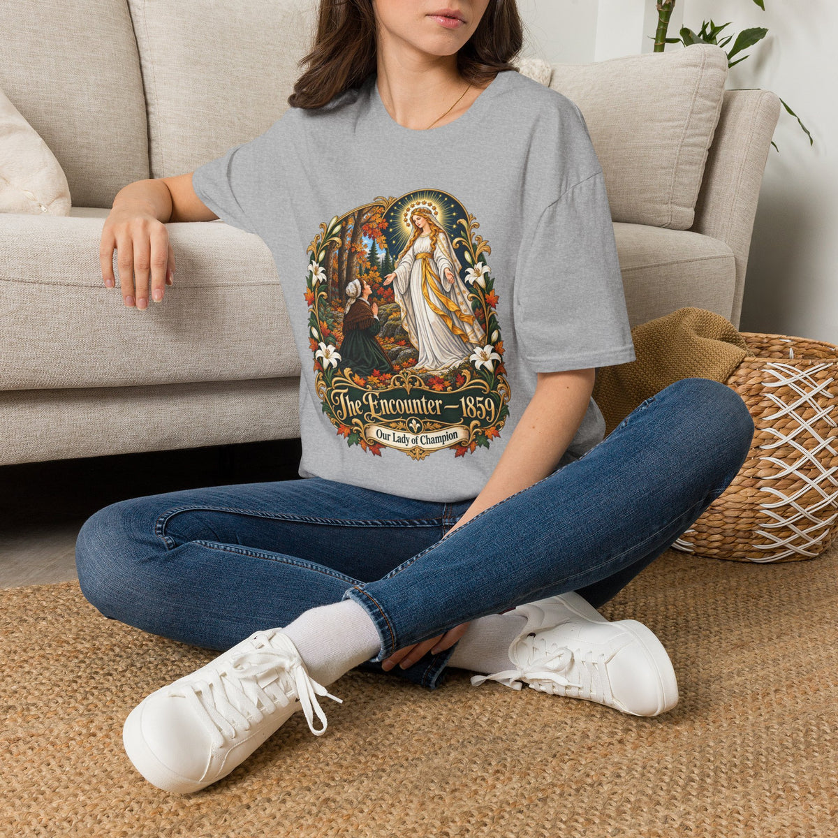 The Encounter 1859 T-Shirt — Our Lady of Champion