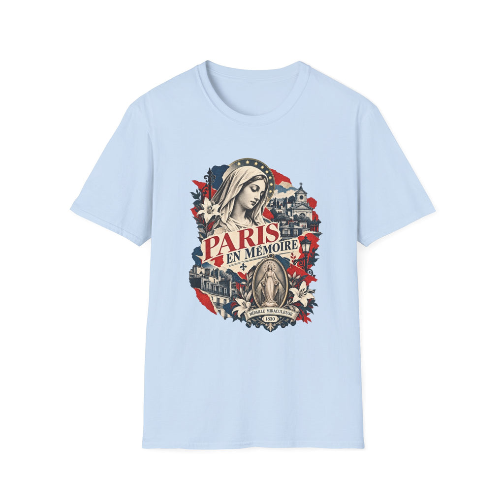 Paris en Mémoire Memorial T-Shirt — Vintage Notre-Dame Tribute Tee