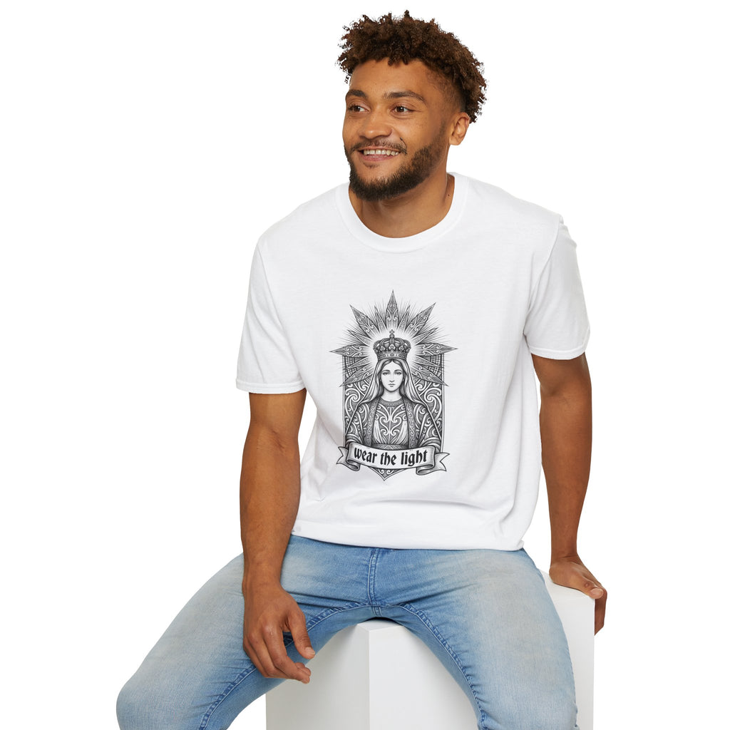 Sacred Woman T-Shirt — Monochrome Sunburst - MATER AETERNA
