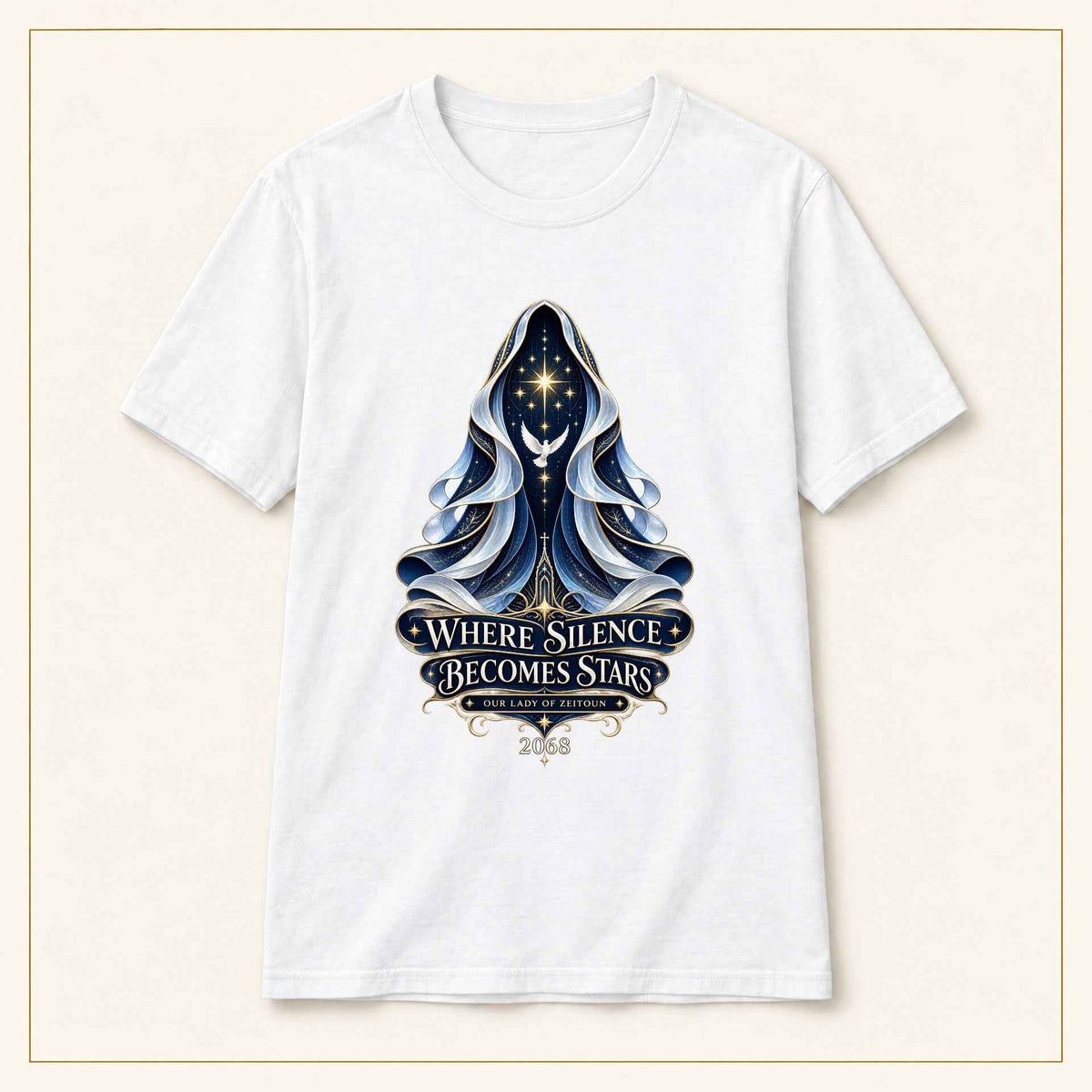 Where Silence Becomes Stars T-Shirt — Our Lady of Zeitoun