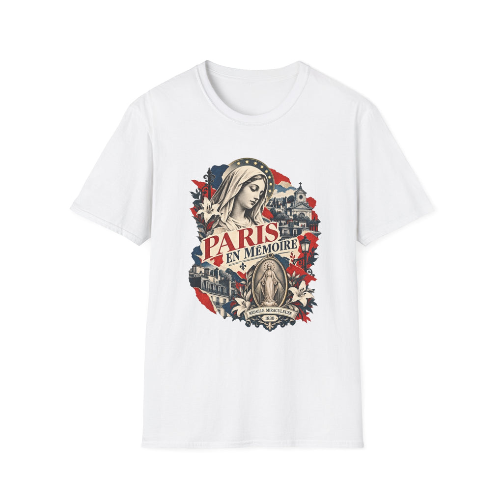 Paris en Mémoire Memorial T-Shirt — Vintage Notre-Dame Tribute Tee