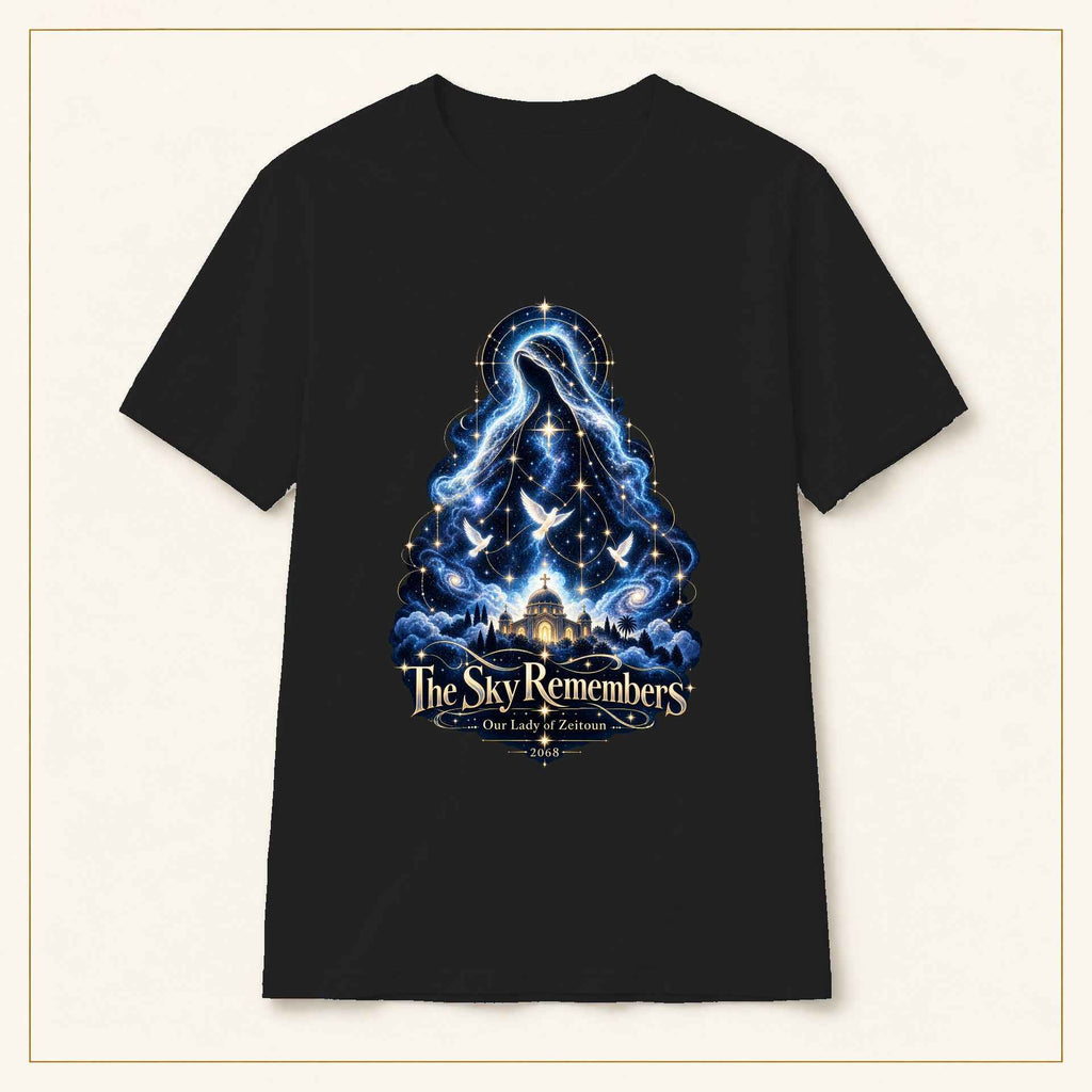 The Sky Remembers T-Shirt — Our Lady of Zeitoun