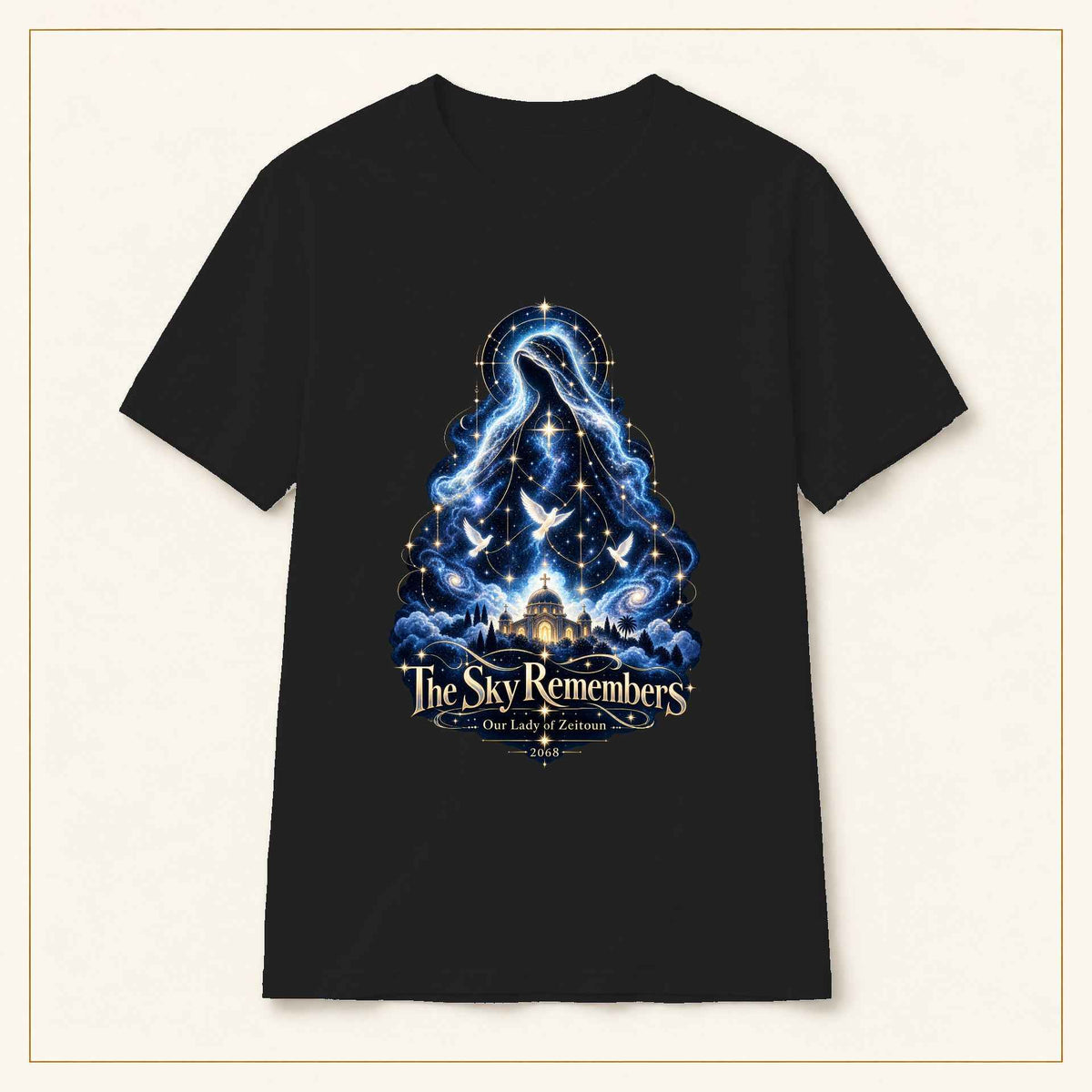 The Sky Remembers T-Shirt — Our Lady of Zeitoun