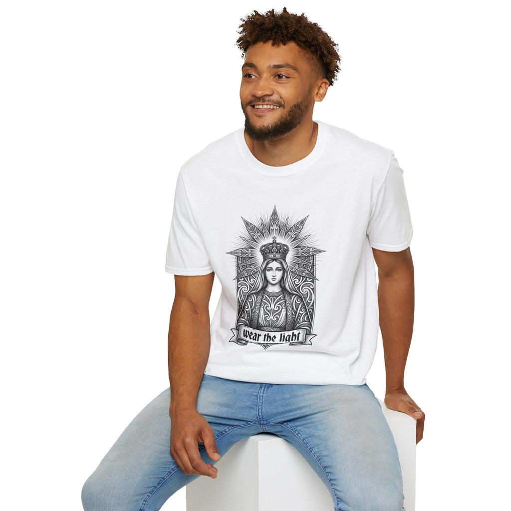 Crowned Woman T-Shirt — Monochrome Sunburst - MATER AETERNA