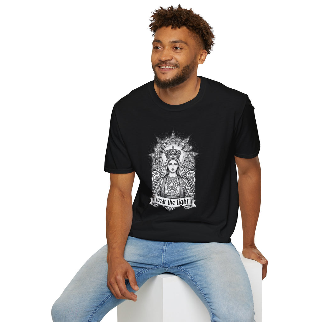 Sacred Woman T-Shirt — Monochrome Sunburst - MATER AETERNA