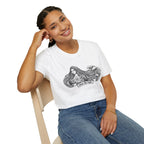 Wave Woman T-Shirt — Japanese-Inspired Ink Illustration - MATER AETERNA