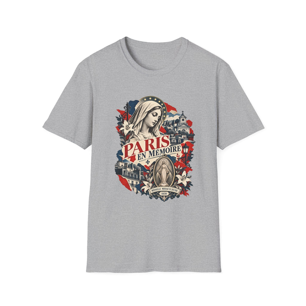 Paris en Mémoire Memorial T-Shirt — Vintage Notre-Dame Tribute Tee