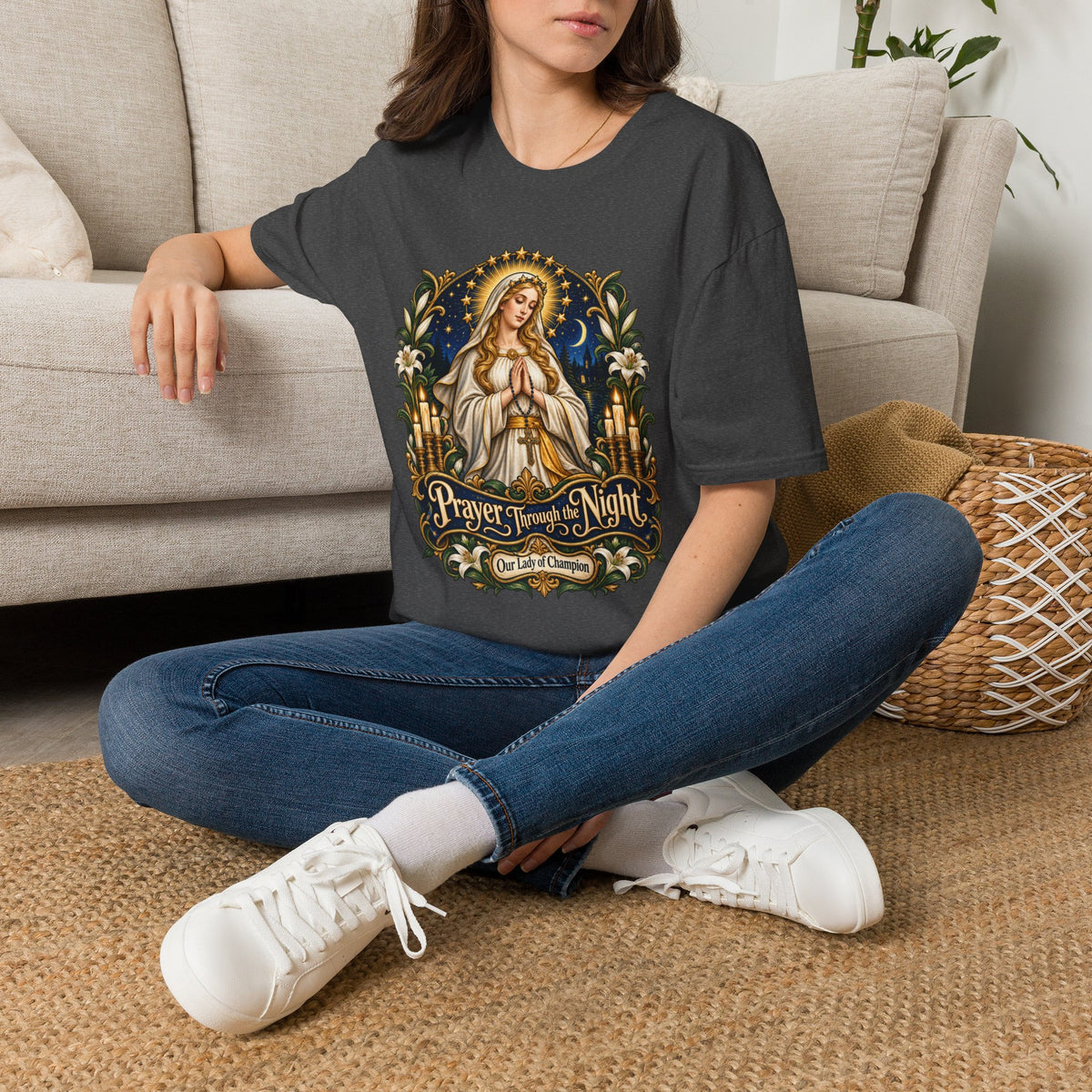 Prayer Through the Night T-Shirt — Our Lady of Champion