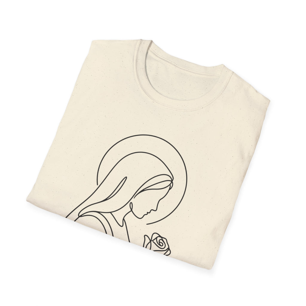 Minimal Madonna Line Art T-Shirt — Wear the Light - MATER AETERNA