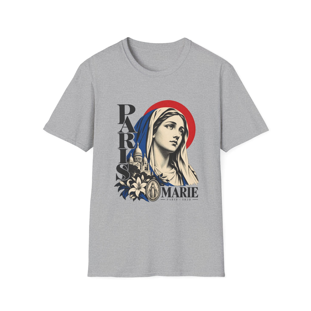 Virgin Mary 'Paris Marie' Graphic T-Shirt — Retro Religious Art Tee