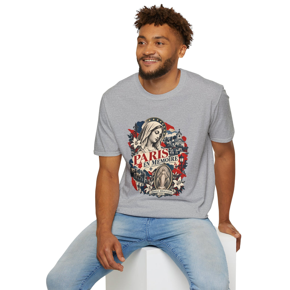 Paris en Mémoire Memorial T-Shirt — Vintage Notre-Dame Tribute Tee