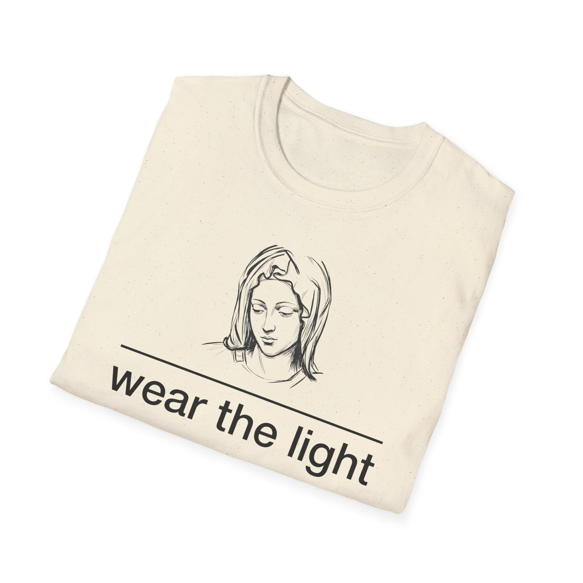 Minimal Inspirational T-Shirt — Wear the Light - MATER AETERNA