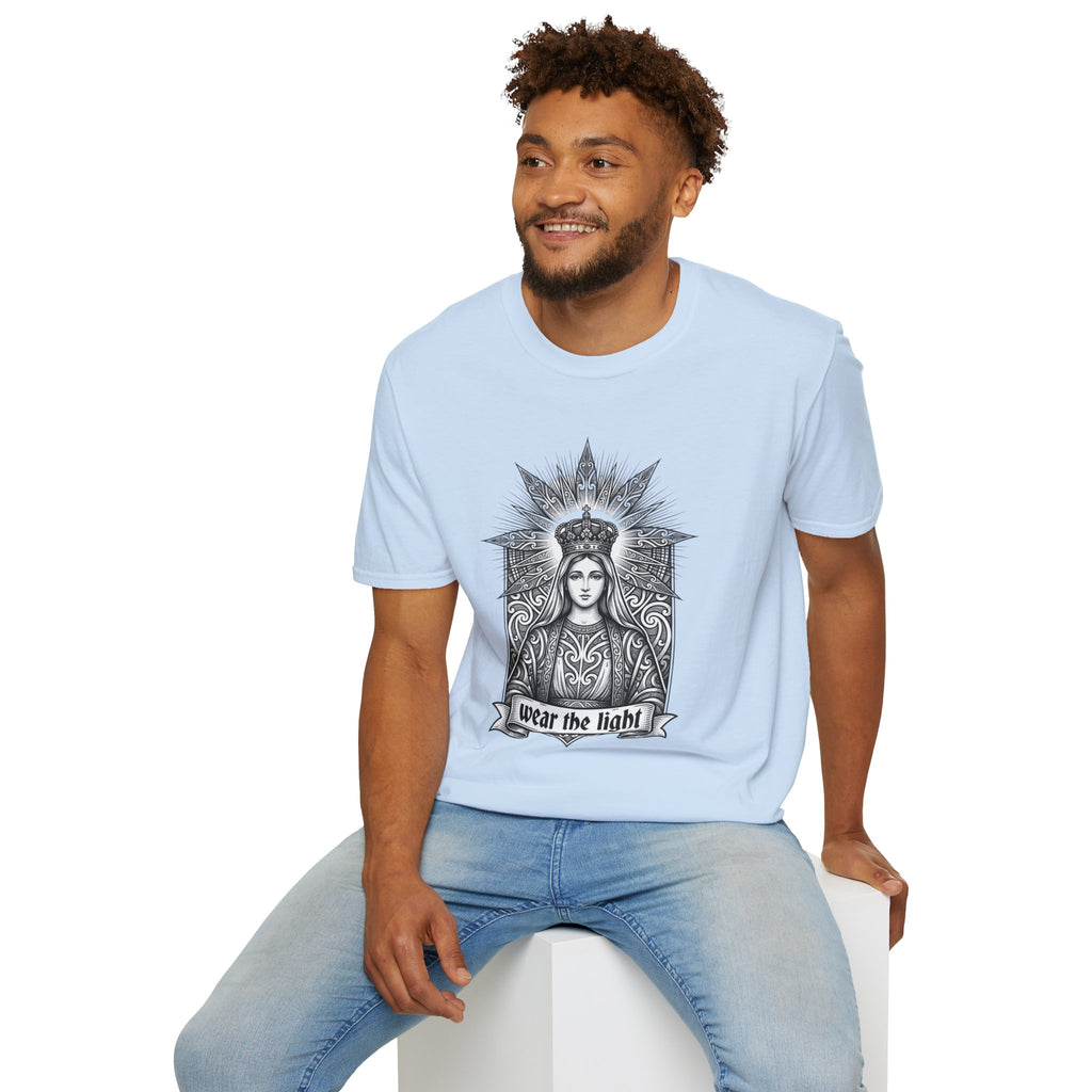 Crowned Woman T-Shirt — Monochrome Sunburst - MATER AETERNA