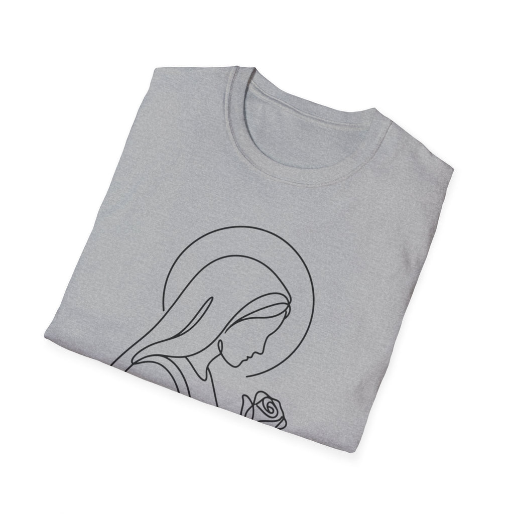 Minimal Madonna Line Art T-Shirt — Wear the Light - MATER AETERNA