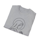 Minimal Madonna Line Art T-Shirt — Wear the Light - MATER AETERNA