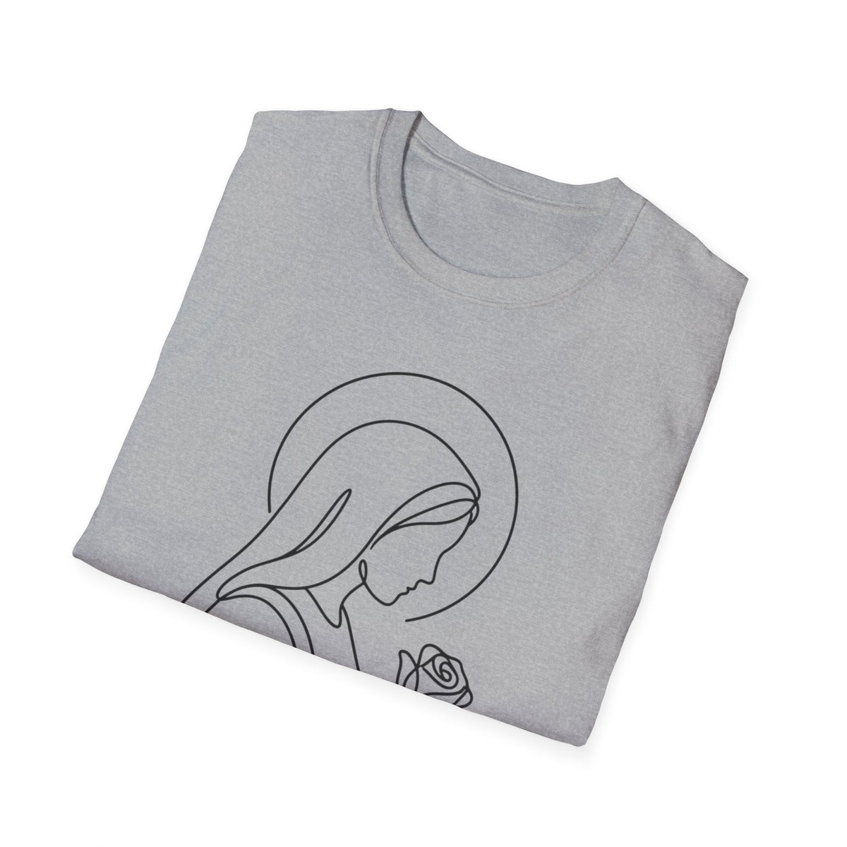 Minimal Madonna Line Art T-Shirt — Wear the Light - MATER AETERNA