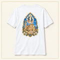 Our Lady of Ta' Pinu — Pilgrims Basilica White T-Shirt — compact lay-flat, original print scale and placement — White — back view