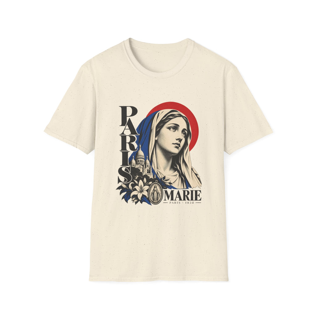 Virgin Mary 'Paris Marie' Graphic T-Shirt — Retro Religious Art Tee