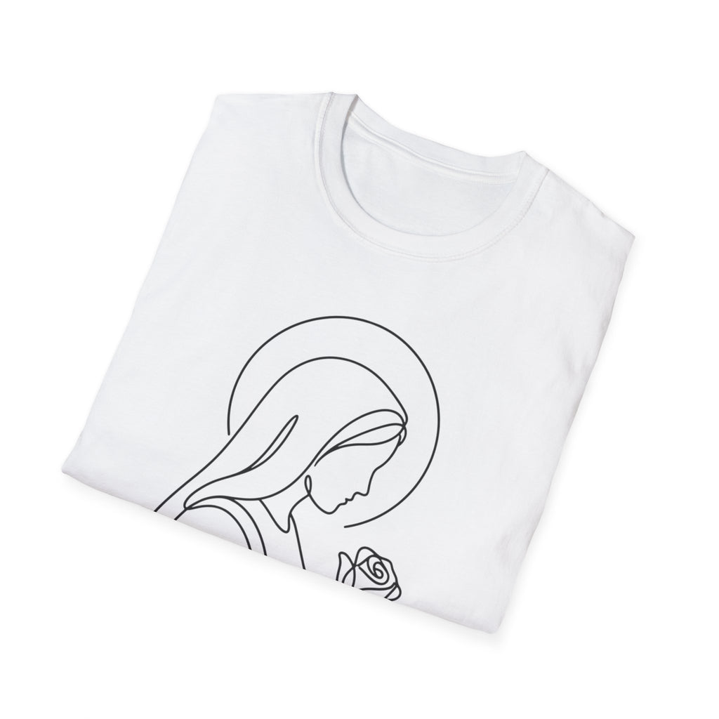 Minimal Madonna Line Art T-Shirt — Wear the Light - MATER AETERNA