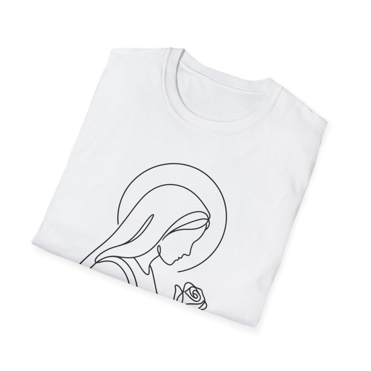 Minimal Madonna Line Art T-Shirt — Wear the Light - MATER AETERNA