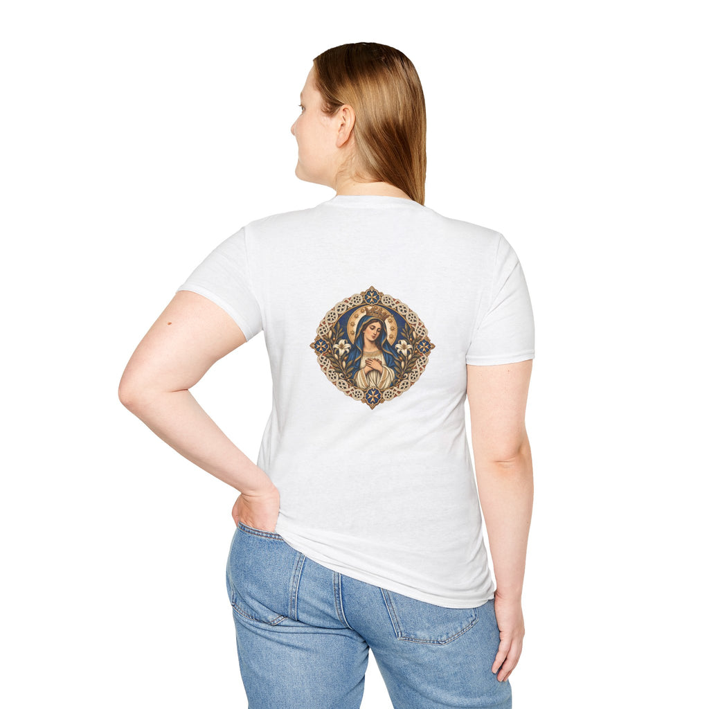 Our Lady of Ta' Pinu — Lace Madonna White T-Shirt - MATER AETERNA