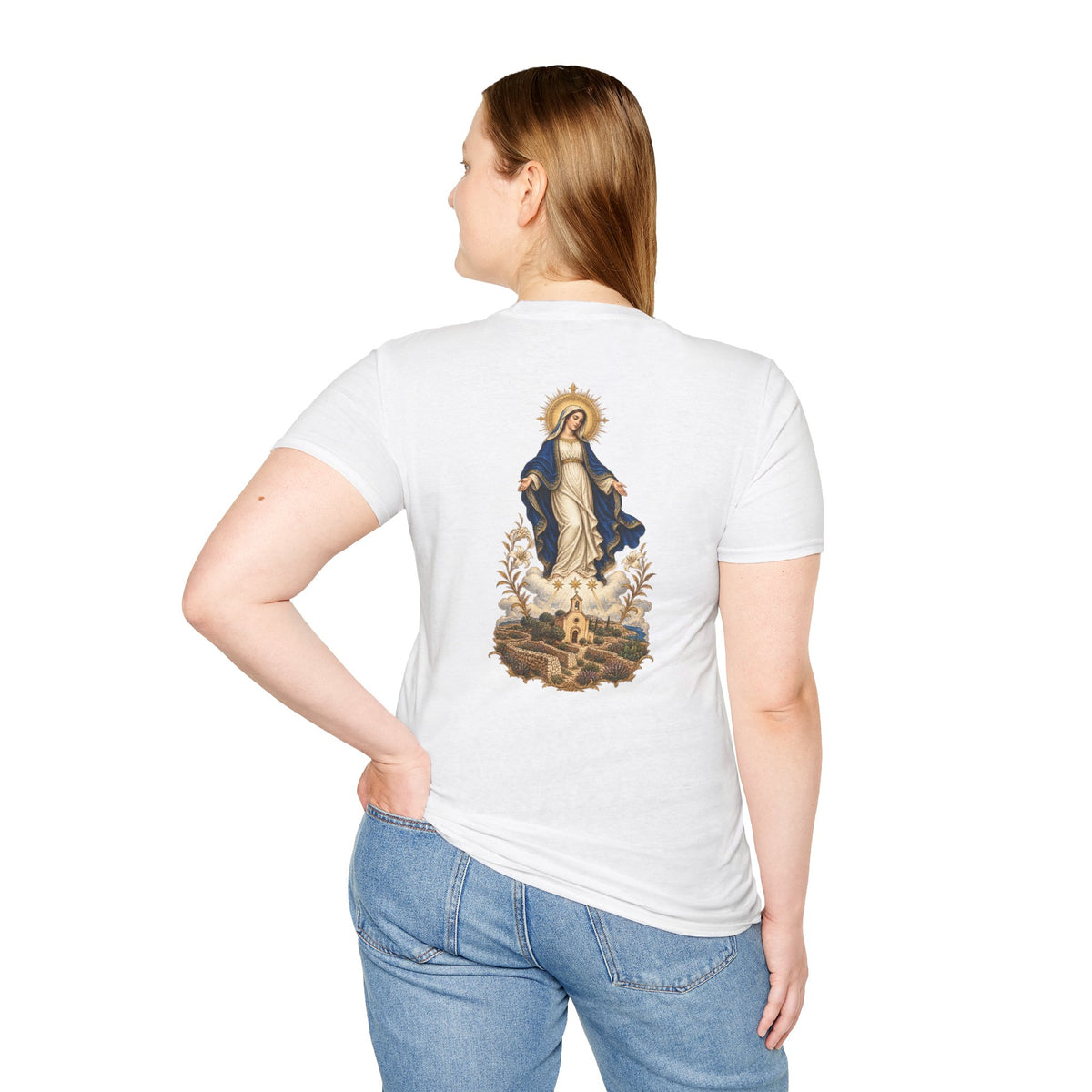 Our Lady of Ta' Pinu — Call at the Chapel White T-Shirt - MATER AETERNA