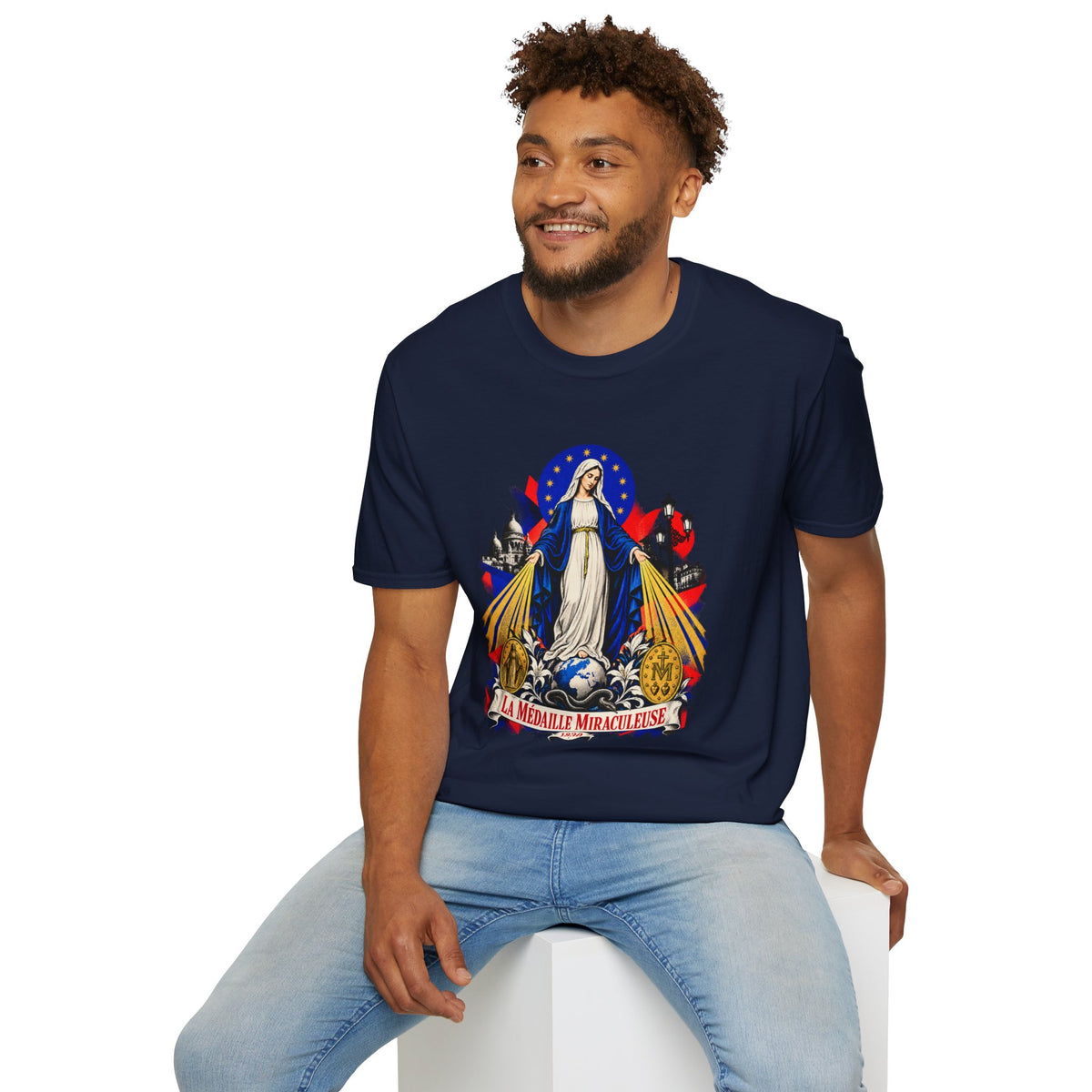 Virgin Mary 'La Médaille Miraculeuse' Graphic T-Shirt