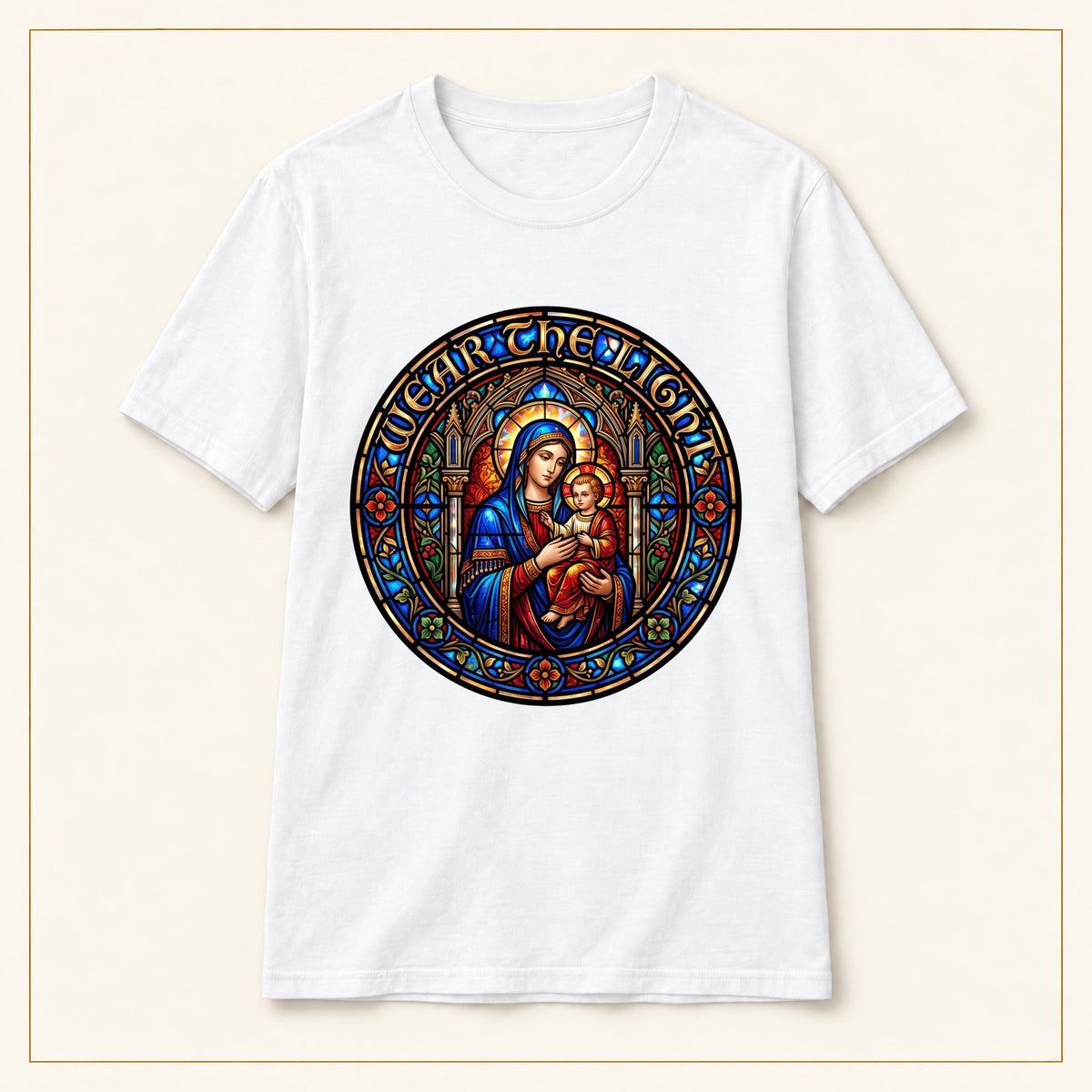 Madonna & Child T-Shirt — Stained Glass