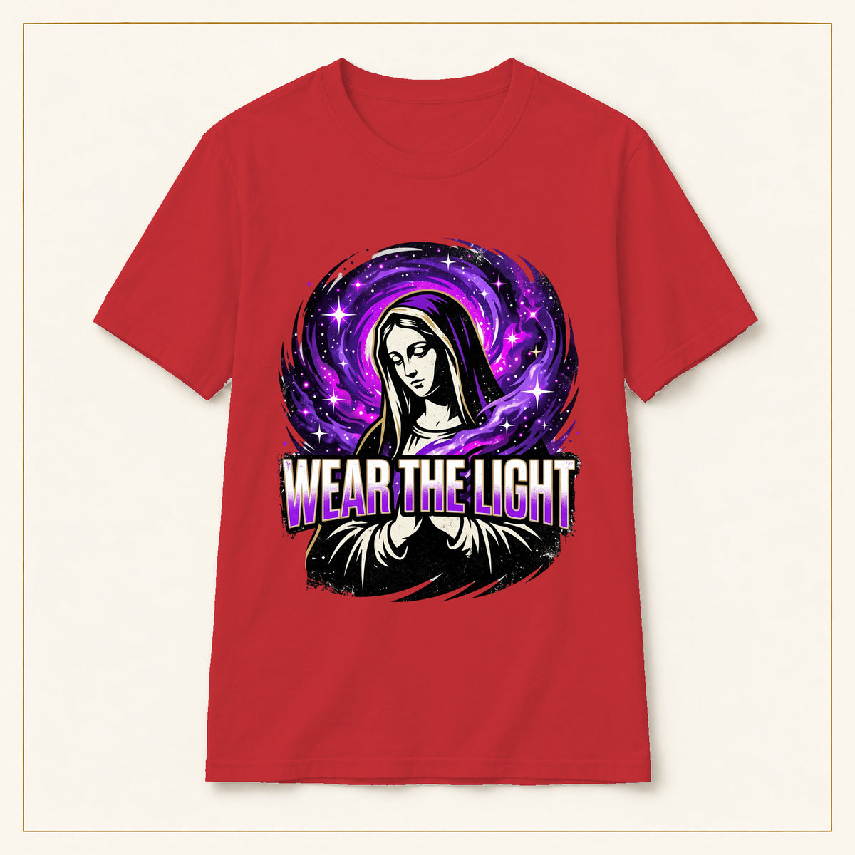 Cosmic Virgin Mary — compact corrected — Red