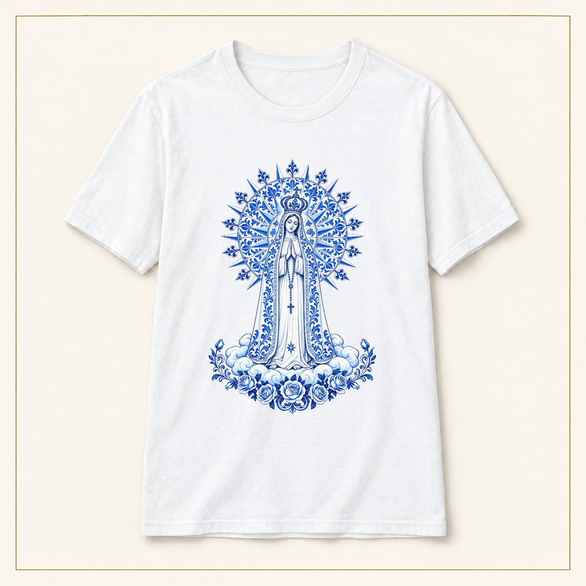 Our Lady of Fátima T-Shirt — Miracle of the Sun Azulejo