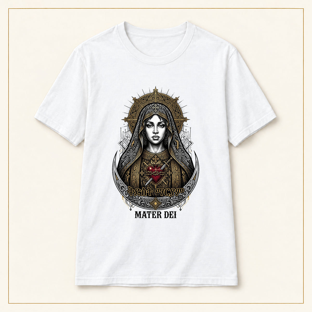 Mater Dei T-Shirt — Vintage Sacred Mary