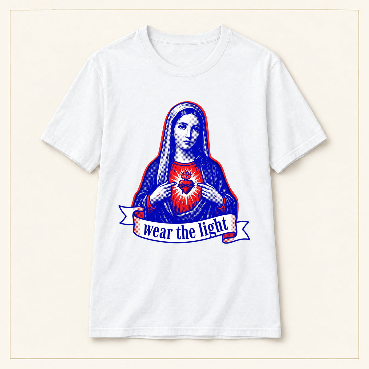 Sacred Heart Mary T-Shirt — Wear the Light